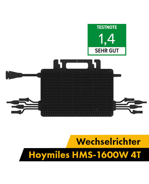 Balkonkraftwerk mit 4 Solarmodulen und Hoymiles HMS-1600 Wechselrichter