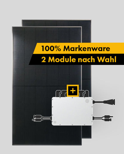 Balkonkraftwerk mit 2 Solarmodulen und Hoymiles HMS-800W Wechselrichter