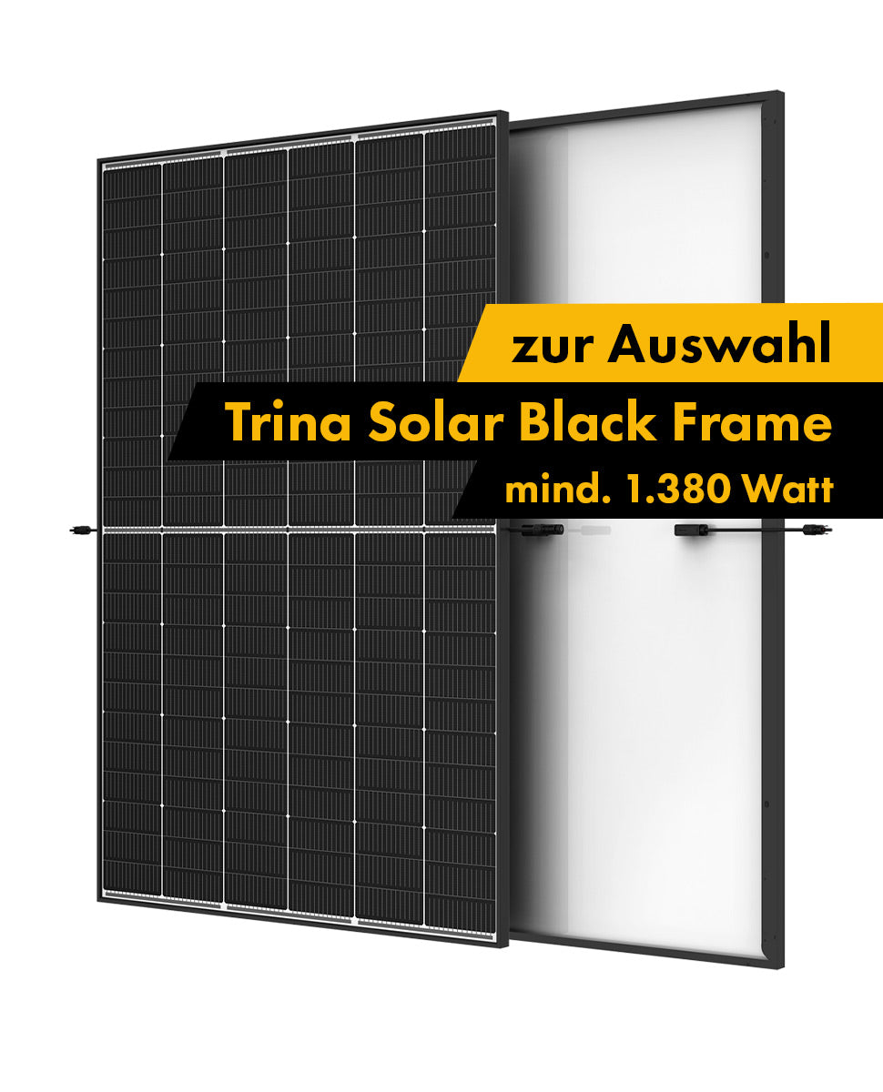 Balkonkraftwerk mit 3 Solarmodulen und APsystems EZ1-M Wechselrichter